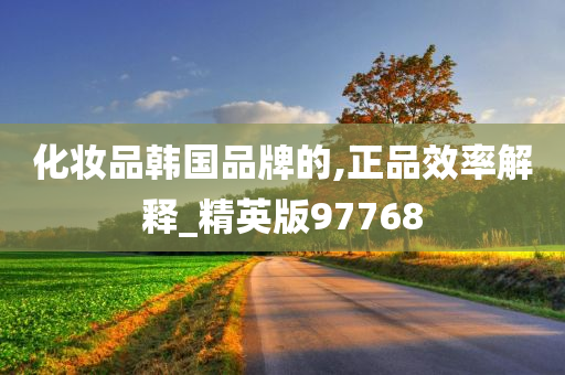 化妆品韩国品牌的,正品效率解释_精英版97768
