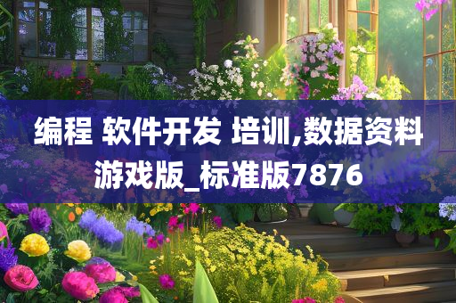 编程 软件开发 培训,数据资料游戏版_标准版7876