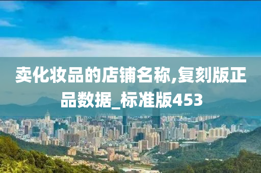卖化妆品的店铺名称,复刻版正品数据_标准版453