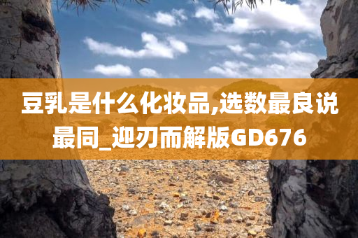豆乳是什么化妆品,选数最良说最同_迎刃而解版GD676