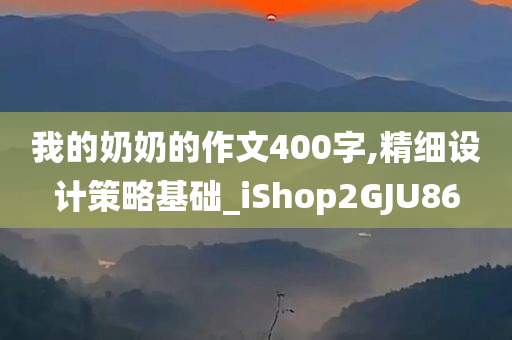 我的奶奶的作文400字,精细设计策略基础_iShop2GJU86