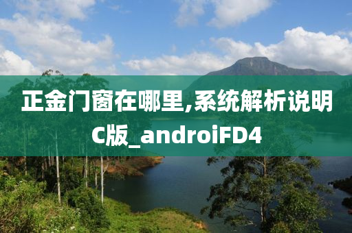 正金门窗在哪里,系统解析说明C版_androiFD4