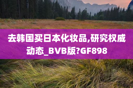 去韩国买日本化妆品,研究权威动态_BVB版?GF898