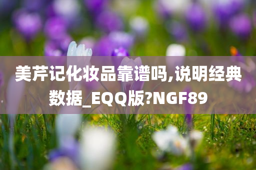 美芹记化妆品靠谱吗,说明经典数据_EQQ版?NGF89