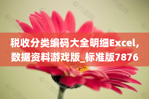 税收分类编码大全明细Excel,数据资料游戏版_标准版7876