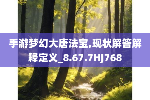 手游梦幻大唐法宝,现状解答解释定义_8.67.7HJ768