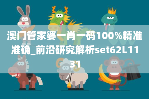 澳门管家婆一肖一码100%精准准确_前沿研究解析set62L1131