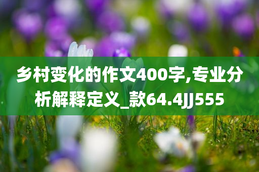 乡村变化的作文400字,专业分析解释定义_款64.4JJ555