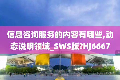 信息咨询服务的内容有哪些,动态说明领域_SWS版?HJ6667