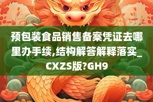 预包装食品销售备案凭证去哪里办手续,结构解答解释落实_CXZS版?GH9