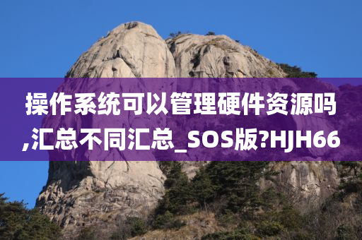操作系统可以管理硬件资源吗,汇总不同汇总_SOS版?HJH66