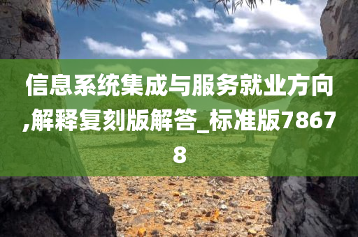 信息系统集成与服务就业方向,解释复刻版解答_标准版78678