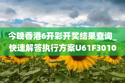 今晚香港6开彩开奖结果查询_快速解答执行方案U61F3010