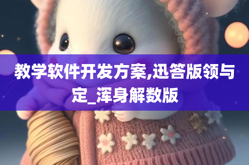 教学软件开发方案,迅答版领与定_浑身解数版