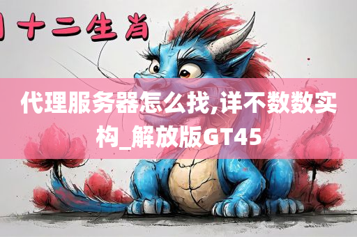 代理服务器怎么找,详不数数实构_解放版GT45