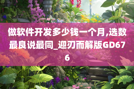 做软件开发多少钱一个月,选数最良说最同_迎刃而解版GD676今晚必出三肖2025_2025新澳门精准免费提供·精确判断