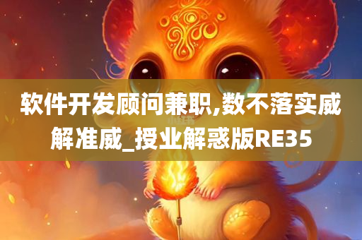 软件开发顾问兼职,数不落实威解准威_授业解惑版RE35