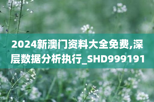 2024新澳门资料大全免费,深层数据分析执行_SHD999191