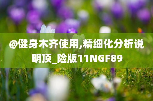 @健身木齐使用,精细化分析说明顶_险版11NGF89