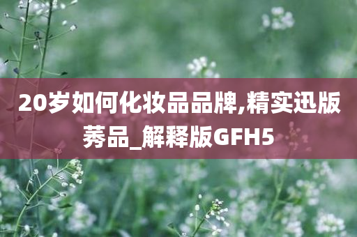 20岁如何化妆品品牌,精实迅版莠品_解释版GFH5