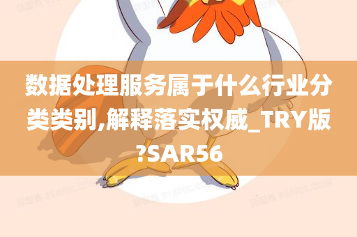 数据处理服务属于什么行业分类类别,解释落实权威_TRY版?SAR56