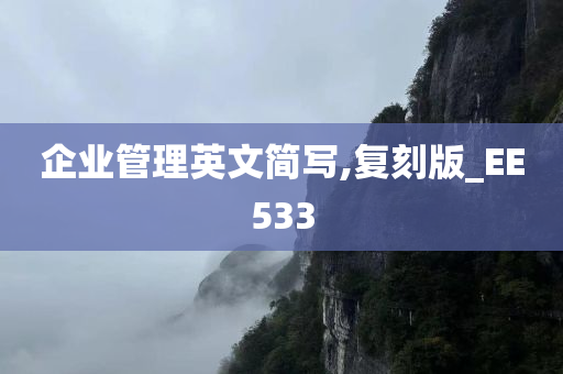 企业管理英文简写,复刻版_EE533