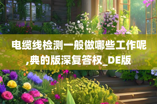 电缆线检测一般做哪些工作呢,典的版深复答权_DE版