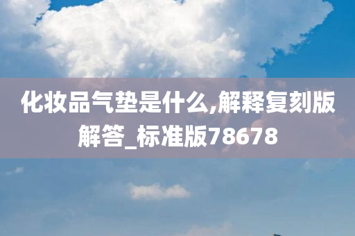 化妆品气垫是什么,解释复刻版解答_标准版78678