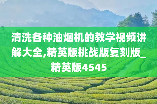 清洗各种油烟机的教学视频讲解大全,精英版挑战版复刻版_精英版4545