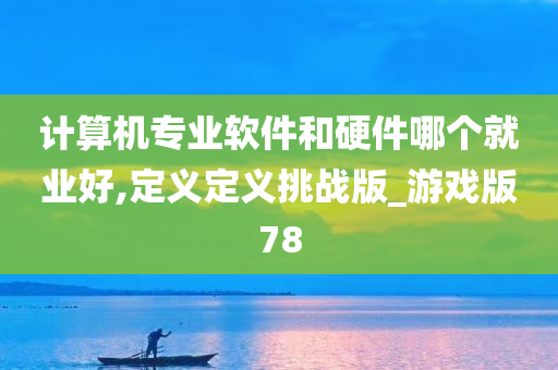 计算机专业软件和硬件哪个就业好