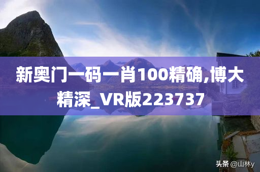 新奥门一码一肖100精确,博大精深_VR版223737
