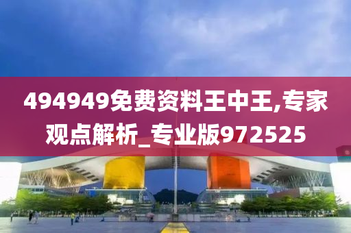 494949免费资料王中王,专家观点解析_专业版972525