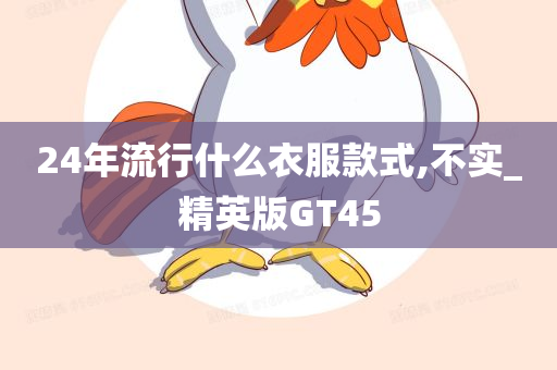 24年流行什么衣服款式,不实_精英版GT45
