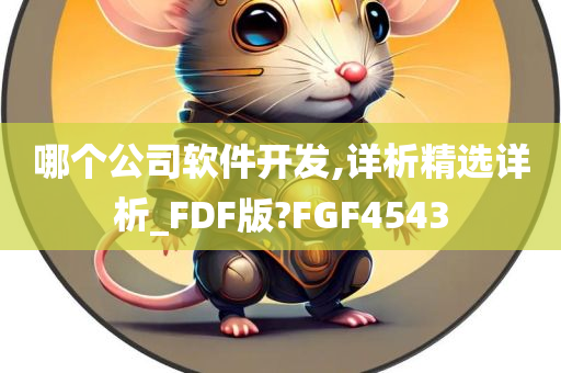 哪个公司软件开发,详析精选详析_FDF版?FGF4543