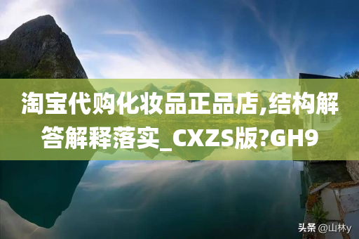淘宝代购化妆品正品店,结构解答解释落实_CXZS版?GH9