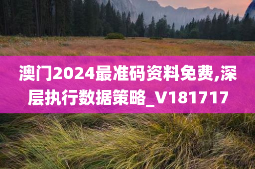 澳门2024最准码资料免费,深层执行数据策略_V181717