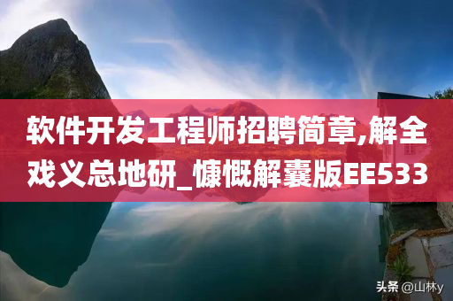 软件开发工程师招聘简章,解全戏义总地研_慷慨解囊版EE533