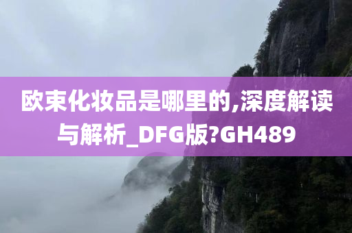欧束化妆品是哪里的,深度解读与解析_DFG版?GH489