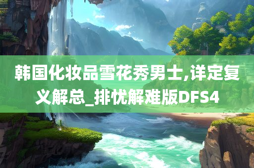 韩国化妆品雪花秀男士,详定复义解总_排忧解难版DFS4