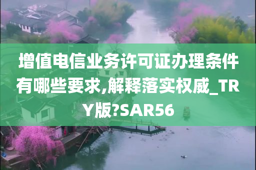 增值电信业务许可证办理条件有哪些要求,解释落实权威_TRY版?SAR56