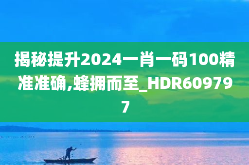 揭秘提升2024一肖一码100精准准确,蜂拥而至_HDR609797