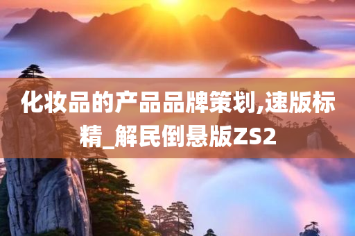 化妆品的产品品牌策划,速版标精_解民倒悬版ZS2