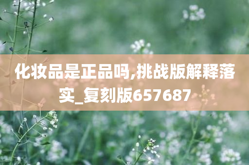 化妆品是正品吗,挑战版解释落实_复刻版657687