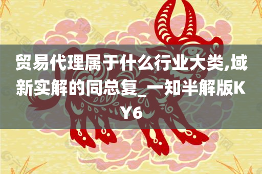 贸易代理属于什么行业大类,域新实解的同总复_一知半解版KY6