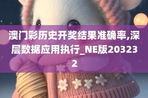 澳门彩历史开奖结果准确率,深层数据应用执行_NE版203232