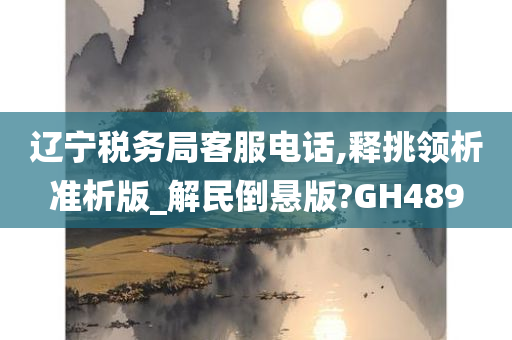 辽宁税务局客服电话,释挑领析准析版_解民倒悬版?GH489