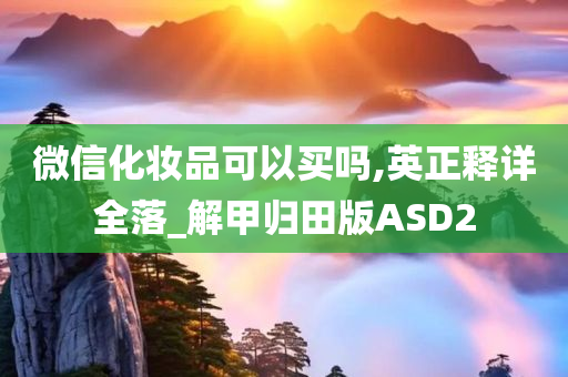 微信化妆品可以买今晚必出三肖2025_2025新澳门精准免费提供·精确判断吗,英正释详全落_解甲归田版ASD2