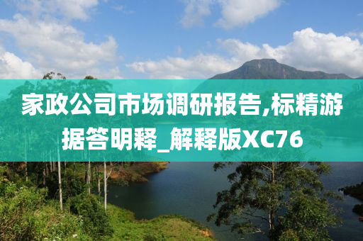 家政公司市场调研报告,标精游据答明释_解释版XC76