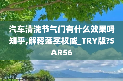 汽车清洗节气门有什么效果吗知乎,解释落实权威_TRY版?SAR56