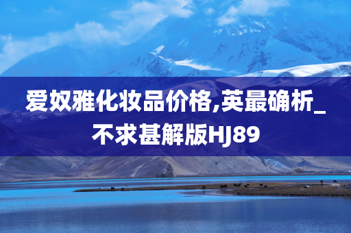 爱奴雅化妆品价格,英最确析_不求甚解版HJ89